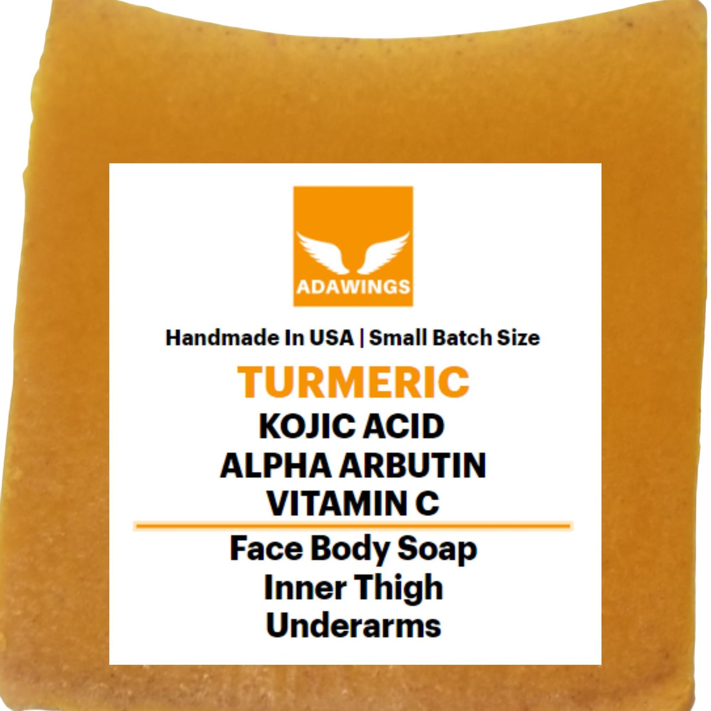 Turmeric Kojic Alpha Arbutin Soap | Hand Made in USA | Face Body Inner thigh | 4.5 oz