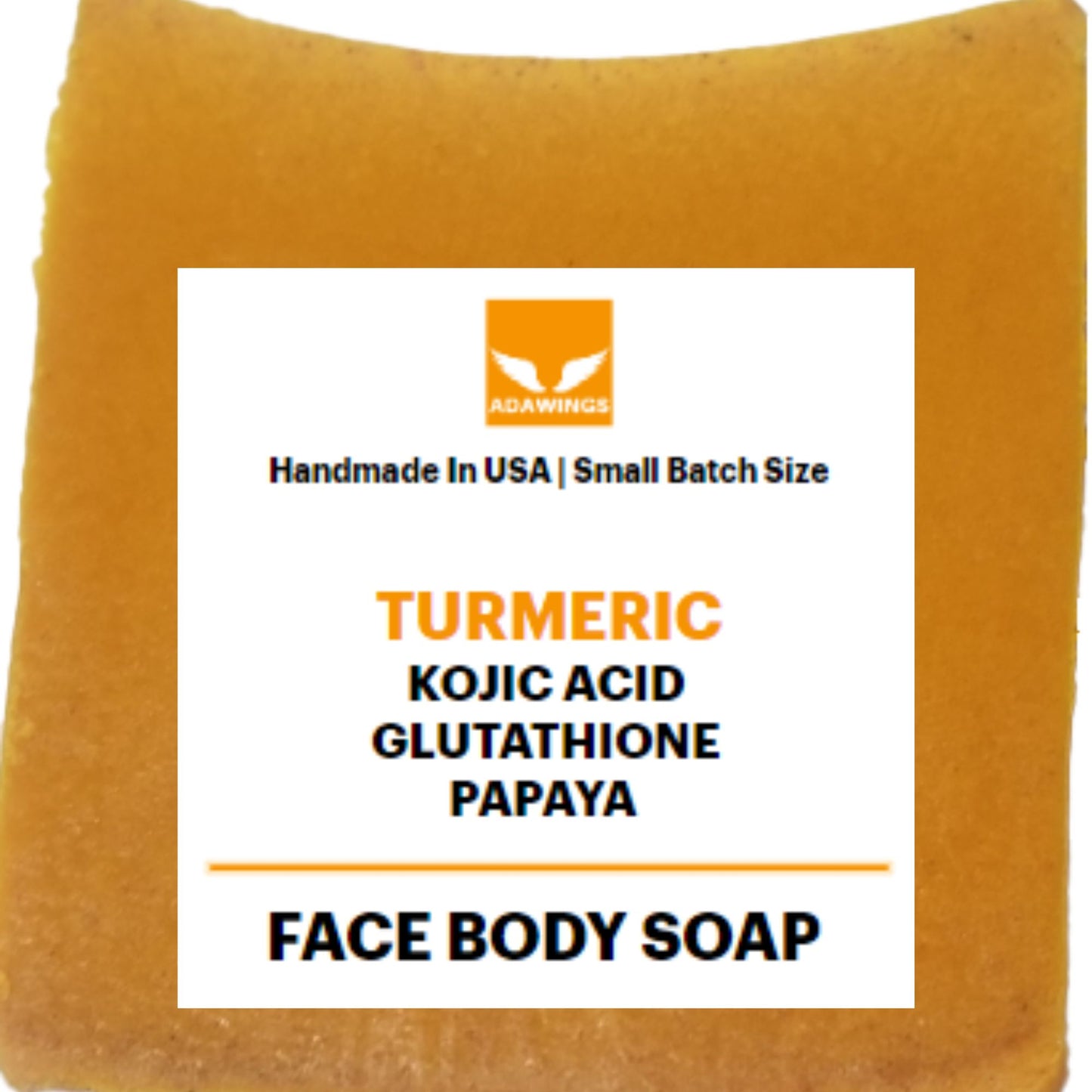 Turmeric Kojic Acid Glutathione Papaya Soap | Handmade In USA | 4.5 oz