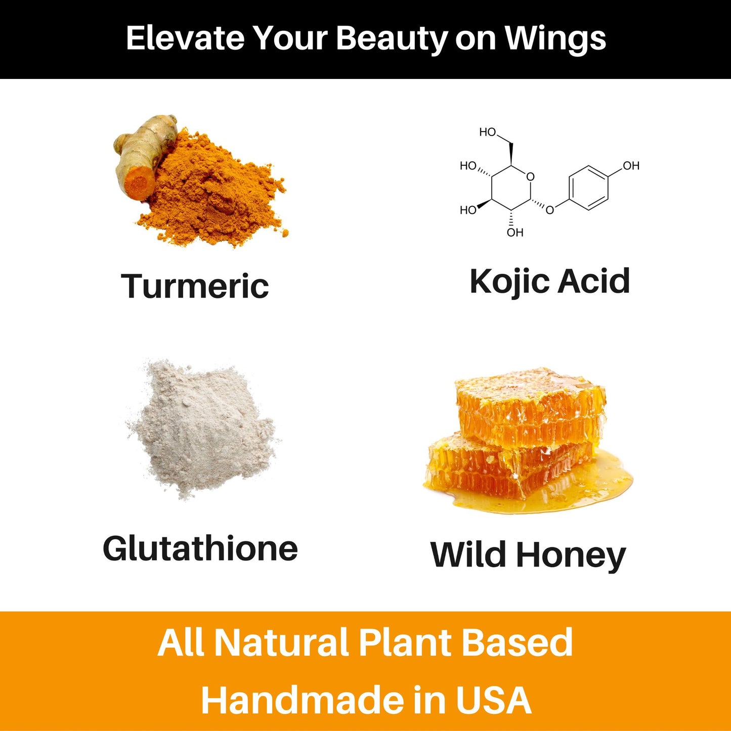 TURMERIC Kojic Acid Glutathione Honey Soap | Handmade In USA | 4.5 Oz